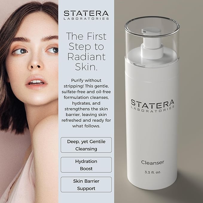 Cleanser - Bioactive Formula, Oil-Free, Sulfate-Free, Water-Based Facial Cleanser Treatment Designed to Purify and Hydrate the Skin (3.3 fl. oz.)