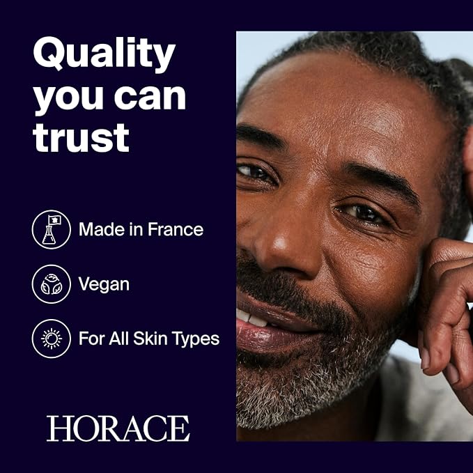 HORACE Healthy Glow Fluid for Men – Tinted Fluid Cream – Universal Shade for All Skin Types – 97% Organic & Natural Ingredients – No Parabens, Silicones, or Mineral Oils – 30 ml