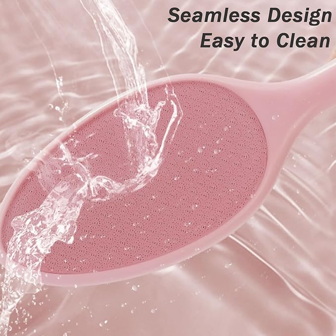 1PC Hard Skin Remover, 2-Sided Nano Glass Foot File Callus Remover with Non-Slip Handle Comfortable Foot Grinding Scraper (Pink)