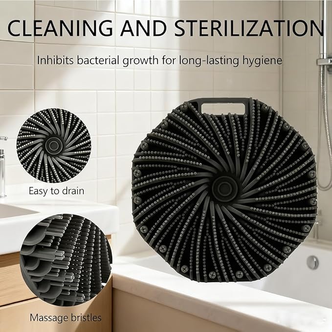 Silicone Body Scrubber, New Scrubbies for Body,Premium Soft Silicone Body Scrubber Shower Bath Brush,Scrubbies The Sud Bud,for All Skin Types (Medium, Count, 4)