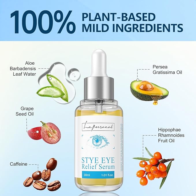 LA.PERSONAL Eye Serum, Eye Relief Serum for Reducing Irritation, Moisturizing 1.01 Fl oz/30 Ml