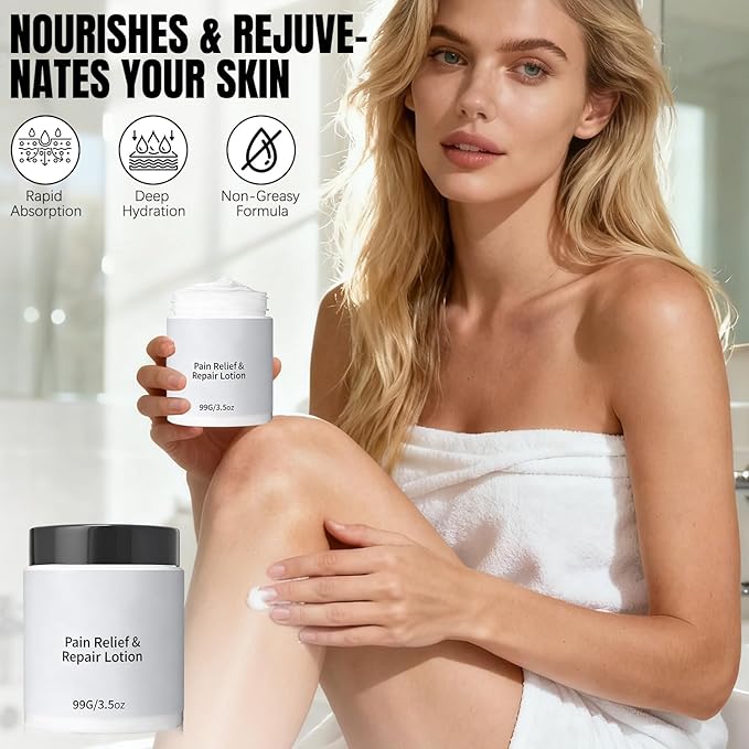 Mira Relief & Repair Lotion, Use natural plant ingredients, Magnesium & Arnica Herbal Cream, Fast Absorbing, Non-Greasy Formula, Natural Botanical Blend, Daily nourishment for health