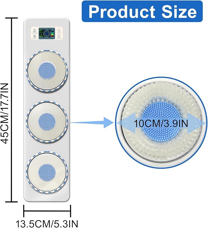 Wall Mounted Shower Back Scrubber, Electric Dry Brushing Body Bush with 3 Speed Adjustment and 3 Adjustable Levels, IPX7 Waterproof Shower Brush for Body with Intelligent Display Screen