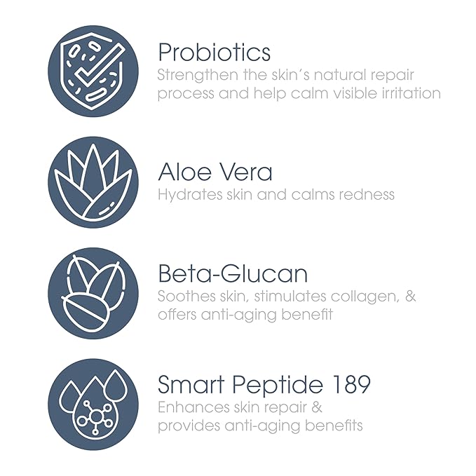 Glowbiotics Probiotic Revitalizing Cleanser: Gentle Hydrating Face Wash for Sensitive Skin | Removes Dirt, Oil & Makeup, Soothes Redness, with Peptides & Aloe Vera