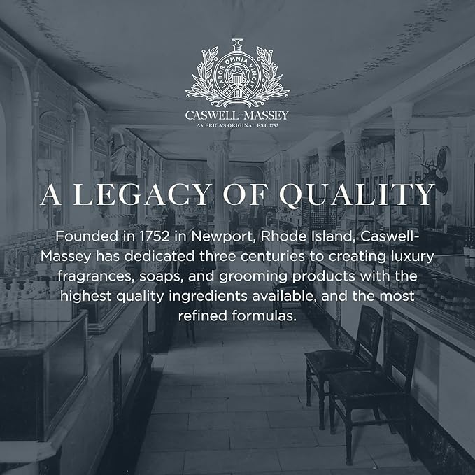 Caswell-Massey Men’s Bar Soap Gift Set - 2571, Woodgrain & Sandalwood - Moisturizing Triple-Milled Body Wash Bars for All Skin Types, Plant-Based & Essential Oils Formula, Made in USA, 3 x 5.8 oz