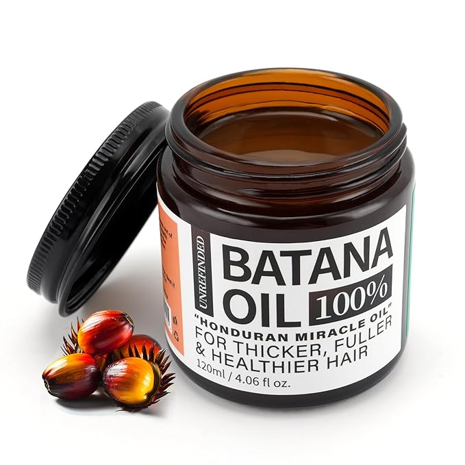 Batana Oil for Hair Growth Dr. Sebi 100% Natural, Unrefined and Organic Batana Oil from Honduras, 4.06 Ounce Jar