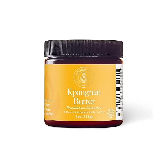 Aromatics International Kpangnan Butter 4oz | Natural Moisturizing Butter for Skin, Hair, and Body | Rich in Essential Fatty Acids and Antioxidants | Vegan and Organic
