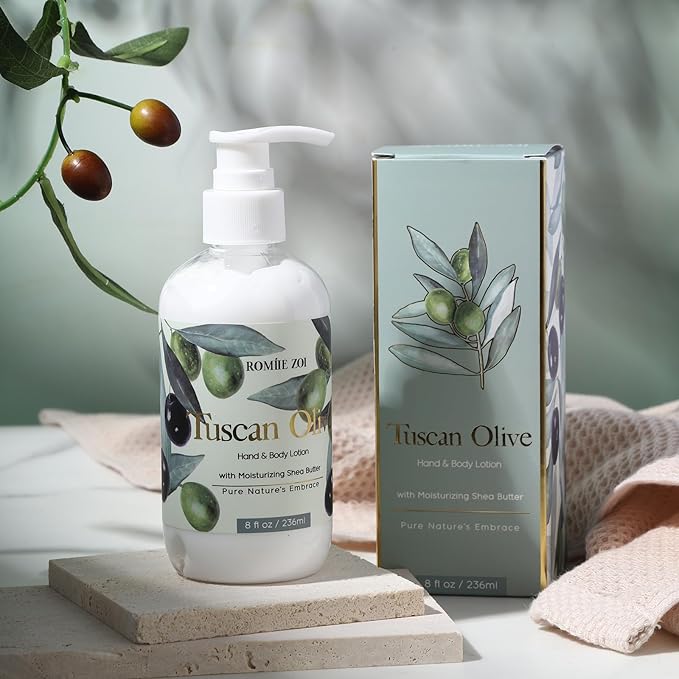 ROMIIE ZOI Daily Hand & Body Lotion with Moisturizing Shea Butter - Tuscan Olive - 236 ML / 8 FL OZ