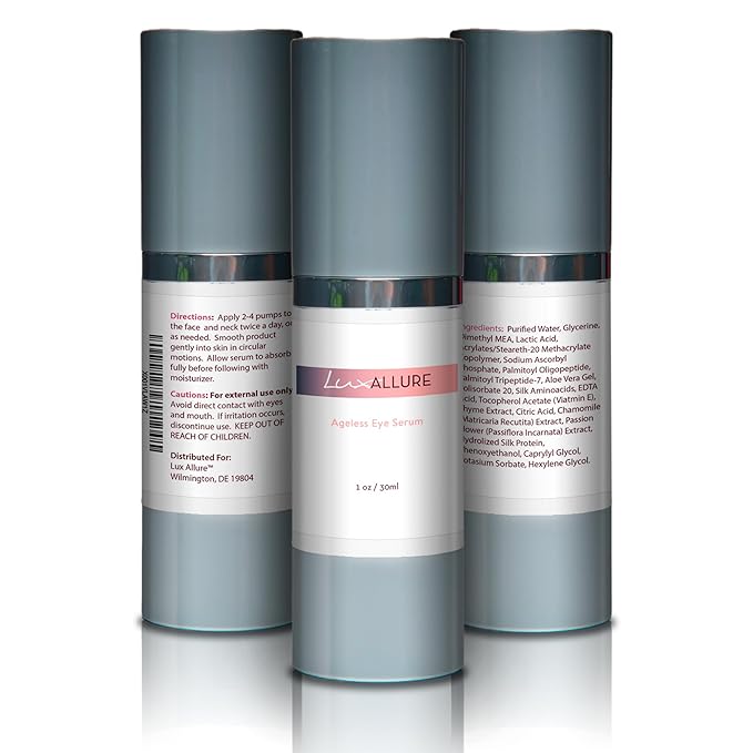 Ageless Eye Serum- Premium Under Eye Treatment- Advanced Anti-Aging Formula Restores Hydration and Youthful Glow to Skin (.5 ounce)