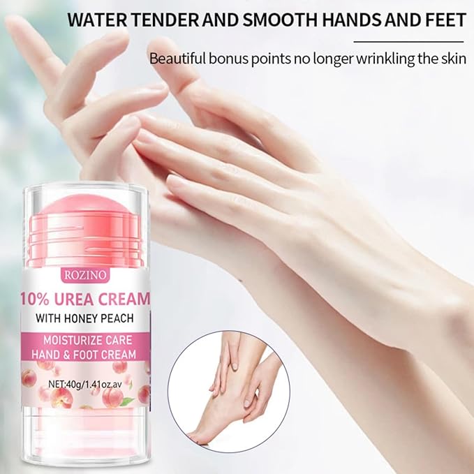 Peach Hand and Foot Cream Stick, Nourishing Foot Balm Moisturizer with Honey Hydrates and Repairs Dry Cracked Feet Hand & Nail Rough Heels and Soothing Skin Care for Women and Men - 1.41oz