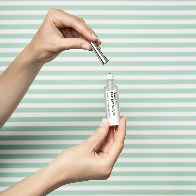 BIOEFFECT EGF Eye Serum with De-Puffer Rollerball, Anti-Aging, Moisturizing Contour Gel To Visibly Reduce Wrinkles, Puffiness, Fine Lines with Barley Growth-Factor Protein