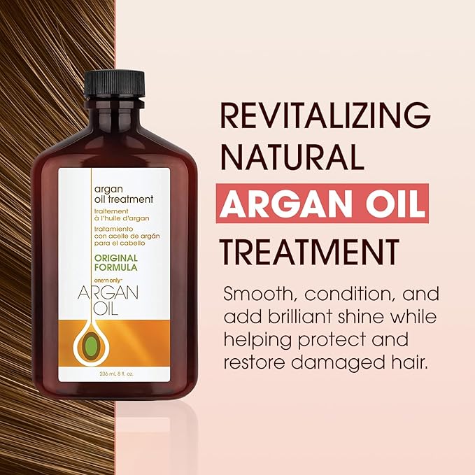 One 'N Only Argan Oil Hair Treatment - Lightweight & Hydrating Hair Oil for Natural, Wigs & Extensions - Shine Enhancing, Heat Protectant & Frizz Control (2 oz)