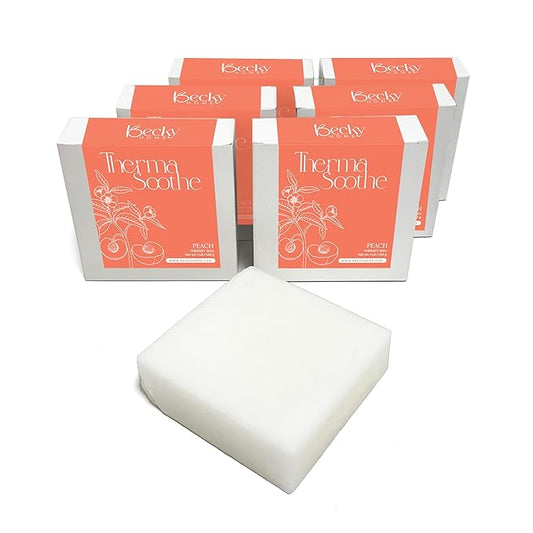 6lb Peach Scented Paraffin Wax, Paraffin Wax for Hand and Feet, Use with any Paraffin Wax Machine for Hand and Feet, Paraffin Wax Refills for Paraffin Baths, Parrafin Wax Blocks