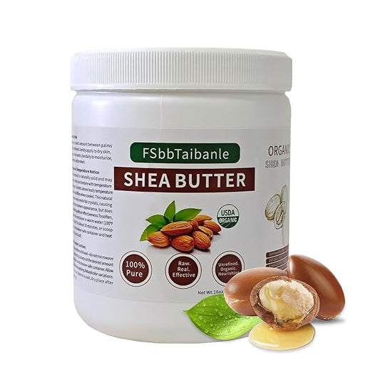 Raw Shea Butter 16 oz – Pure & Organic Moisturizer for Skin, Hair & DIY – Raw, Unrefined, Non-GMO, Ivory Color, Grade A Quality