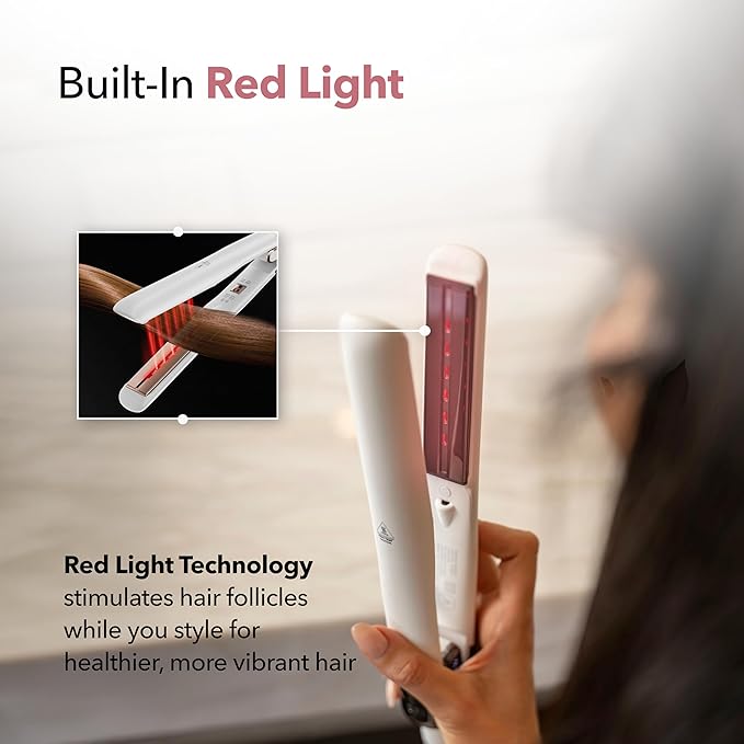 SRILabs StyleQ Flat Iron Hair Straightener Styler - GraphFlow Techonology, Negative Ions, Infrared Light Therapy, 12 Heat Settings for Straight, Smooth, Waves and Curls: All Hair Types