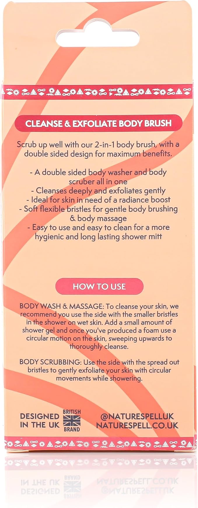 Nature Spell Silicone Body Scrubber, Dual-Sided Exfoliator & Cleansing Brush, Waterproof