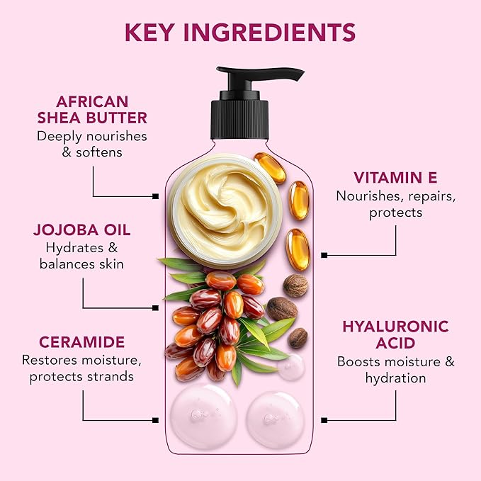 Botanic Hearth African Shea Butter Shampoo Infused With Jojoba Oil, Hyaluronic Acid, Vitamin E & Ceramide | Clarifying Shampoo To Nourish, Defend & Strengthen Hair | For All Hair Types, 16 Fl Oz