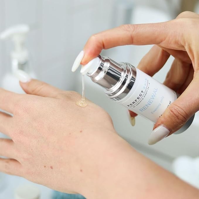 PERFECT SKIN BY CHRISTIE KIDD, PA-C | Renewal Serum–Evening Only Exfoliating Serum w/Glycolic, Lactic Acid, Retinoid & Niacinamide – Brightens, Smooths, Reduces Fine Lines–Anti-Aging Skincare 1oz/30ml