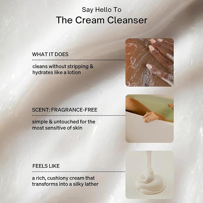 Loved01 Face & Body Cream Cleanser, John Legend Skincare, Gentle Daily Wash for All Skin Types, Hydrating & Moisturizing Cream-to-Clean Formula, Fragrance-Free, 2-Pack (6 oz Each)