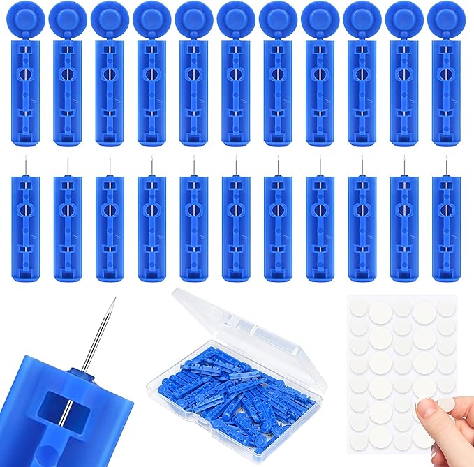 Acne Needle, 50 Pcs Disposable sterile Needles and 70 Dots Pimple Stickers for Acnes, Whitehead, Comedone Removal (122 Piece Set)