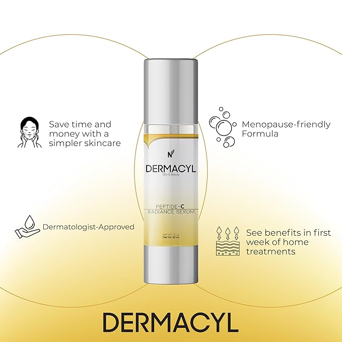 Vitamin C Serum for Face, Peptide Serum with Hyaluronic Acid for Anti-Aging, Face Hydrating, Deep Wrinkle Repair & Firming for Fine Lines, 30ml