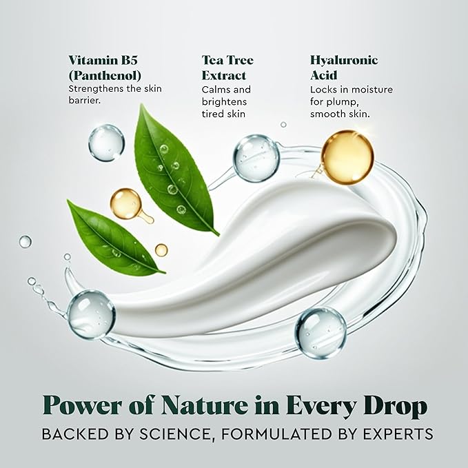 Wolf Project Advanced Skin Care Face Moisturizer Gel Cream, Anti Aging Face Gel Serum with Hyaluronic Acid, Bamboo Water, Tea Tree Leaf, Ginger Root, Ginseng - For All Skin Types, 3.38 oz