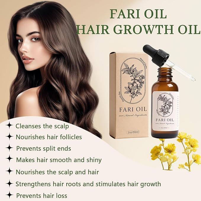Hair Growth Oil, Botanical Scalp Oil Treatment, Plant-Based Formula Lightweight Daily Nourishment Non-greasy All Hair Types - 2 oz (2oz)