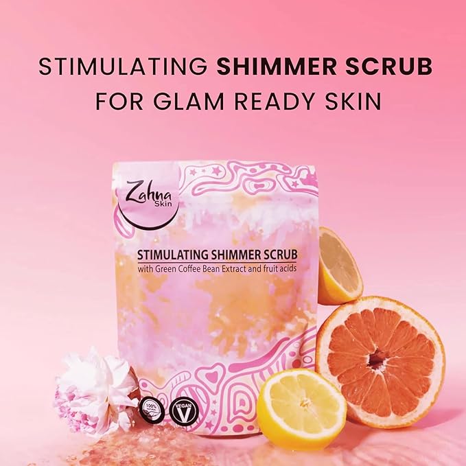 Pink Himalayan Exfoliating Body Scrub for Women – 100% Organic & Vegan, Salt Scrub Exfoliator for All Skin Types, Natural Body Exfoliating Coffee Scrub for Shower & Bath, Pink Salt Body Scrub