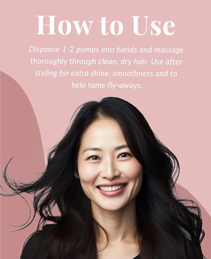 DHC After Bath Hair Oil, Shine-Enhancing Hair Oil, Lightweight, Leave-In Oil, Smoothing, Frizz-free, Ideal for All Hair Types, 3.3 fl. oz.