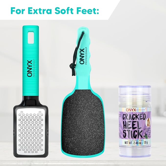 Onyx Professional Cracked Heel Repair Balm Stick for Dry Cracked Feet Treatment, Lavender Scent, 2 pack - Moisturizing Foot Balm, Rolls On, No Mess Like Foot Cream or Foot Lotion, Heel Treatment