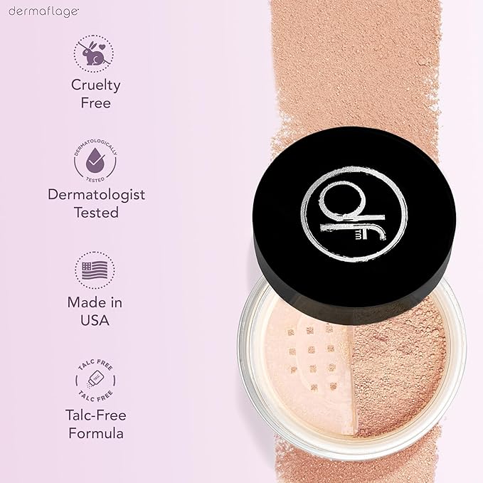 Mineral Powder Foundation for Sensitive Skin, Powder Sunscreen with SPF 26, All Natural Ingredients, Anti-oxidant protection, Made in the Shade by Dermaflage, 5g (Medium Cool)