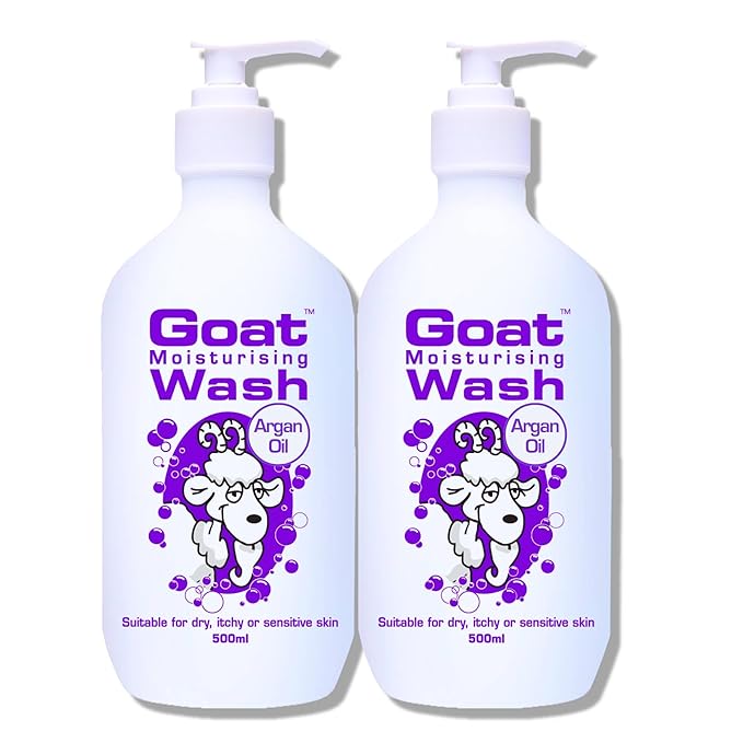 Goat Milk Soap Moisturizing Body Wash Value Duo Pack 16.9 oz - Body Wash to Revive your Skin - Argan Oil