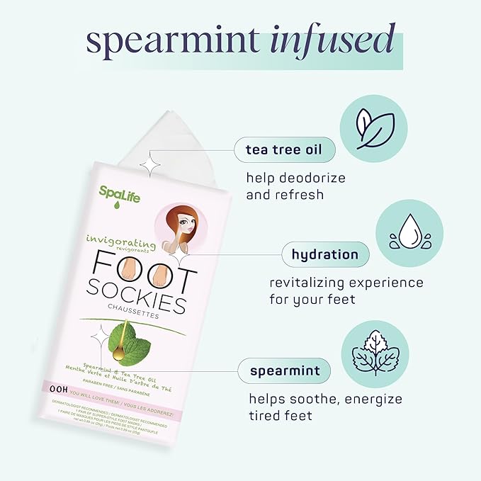 SpaLife Moisturizing Hand Gloves & Foot Mask Socks | Korean Skincare Set for Dry Cracked Hands & Dry Cracked Feet Callus Remover Alternative | Self Care Gifts for Women | 4 Hand, 4 Foot