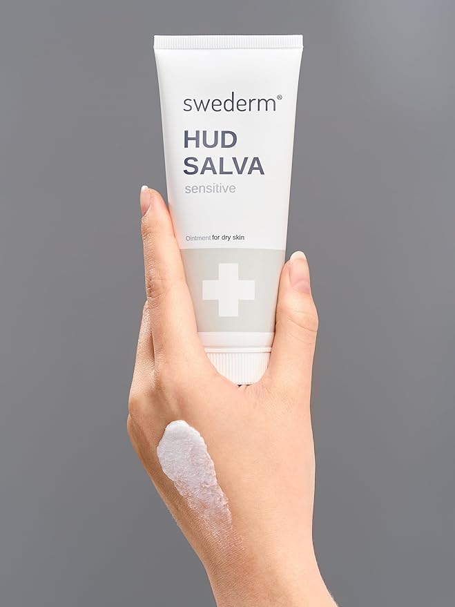swederm Hudsalva Sensitive 3.38 Oz - Foot and Hand Eczema Cream - Healing Ointment with Glycerine - Full Body Moisturizer for Dry Skin and Callus - Quickly Absorbing - Made in Sweden