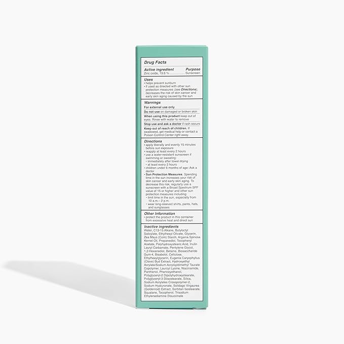 Active Skin Repair SPF 50 EWG-Certified Hydrating Daily Sunscreen and Face Moisturizer, Non-Nano Zinc, Non-Toxic Broad Spectrum Protection Hydrating Mineral Facial Sunscreen, 1.7 fl. oz.