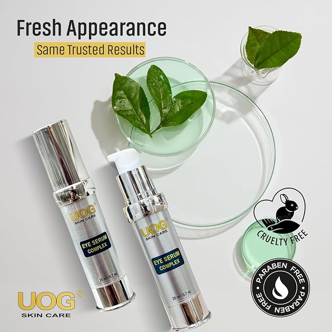 UOG (United One) Eye Serum Complex – Rapid Reduction Eye Serum for Dark Circles, Puffiness, Wrinkles & Crow’s Feet | Anti-Aging Formula for Firm, Youthful Eyes | Hydrates & Smooths (20ml / 0.7oz)