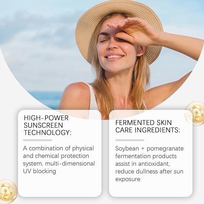 Bean Sunscreen, Sunscreen Lotion, Sun Screen Protector, SPF 50+ Under Makeup Cream for Face and Body, Airy Texture Type, Water Proof Sweat Resistant