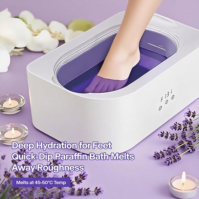 NOVAL Paraffin Wax Refills – Hydrating & Relaxing, 6 Pack (1LB Each) Lavender Scented Wax Blocks for Hands and Feet Spa Bath, Nourishing Care for Dry Cracked Skin