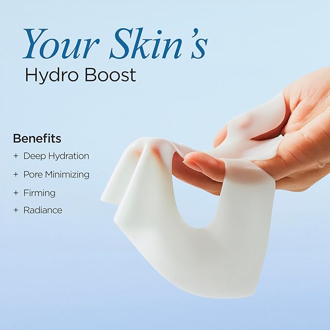 Hyaluronic Acid Hydrogel Face Mask – Deep Hydration, Pore Refining & Anti-Aging Wrinkle Care – Dermatologist Tested Korean Skin Care – Vegan, Cruelty-Free, Clean Beauty – Pack of 6