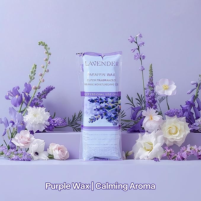 NOVAL Paraffin Wax Refills – Hydrating & Relaxing, 6 Pack (1LB Each) Lavender Scented Wax Blocks for Hands and Feet Spa Bath, Nourishing Care for Dry Cracked Skin