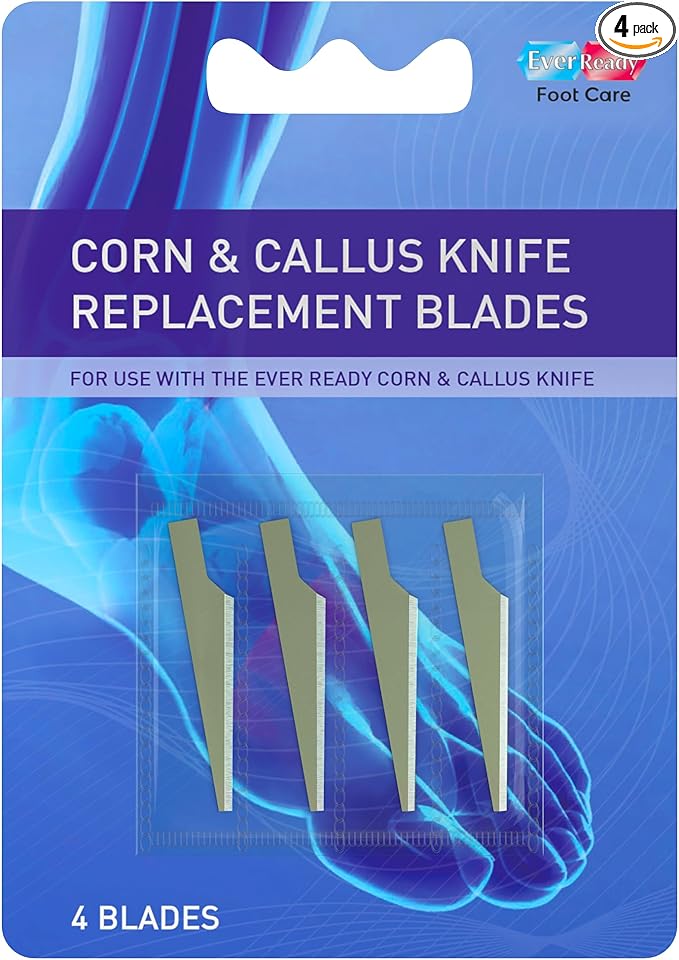 Ever Ready Corn & Callus Trimmer Refills x 4 - - Instant Relief from Corns | Removes Dry, Hard & Cracked Skin | Home Pedicure Treatment for Footcare