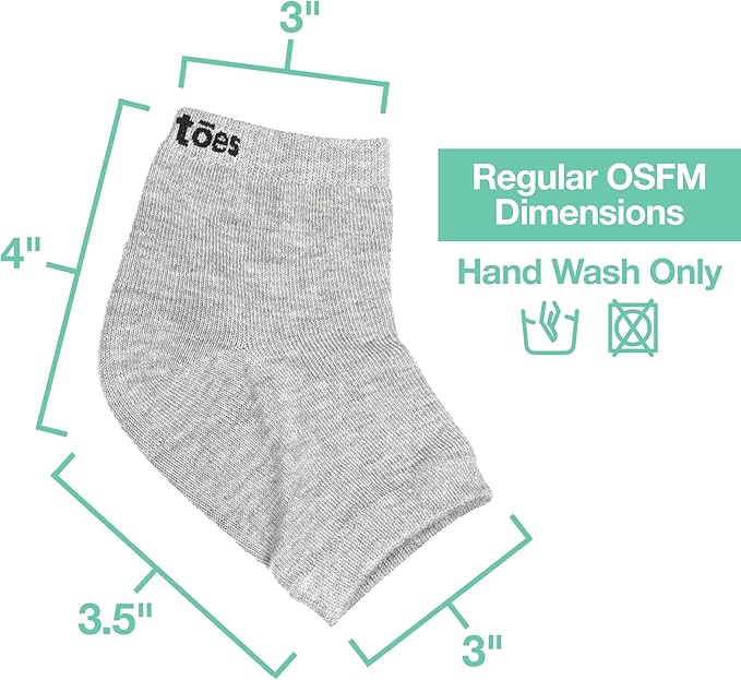 ZenToes Moisturizing Socks for Cracked Heel Treatment, Vitamin E, Olive Oil and Jojoba Oil Heel Socks, Stocking Stuffers for Women, Spa Self Care Gifts for Women (Cotton Gray, Regular)