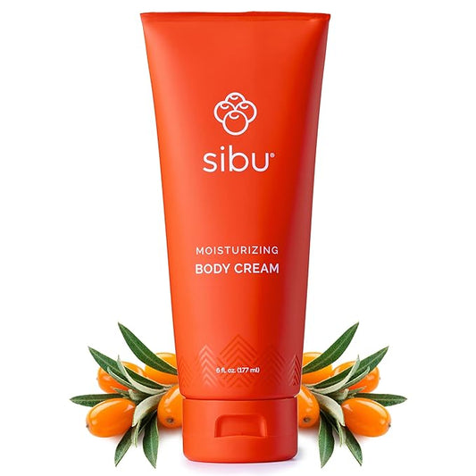 sibu Moisturizing Body Cream, Lotion Made From Premium Himlayan Sea Buckthorn (6oz) – Lightweight & Hydrating Moisturizer That Protects & Repairs Skin