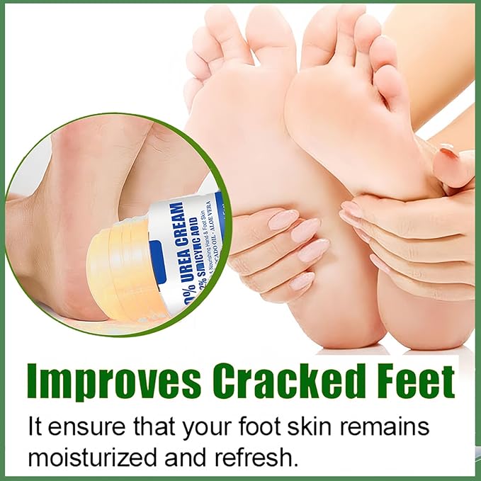 Urea Cream 60 Percent for Feet Maximum Strength, 2 Pack Foot Stick for Cracked Heels and Dry Skin, Softening Calluses with Shea Butter Aloe Jojoba Oil, Heel Repair Stick Balm for Men & Women, 40g Each