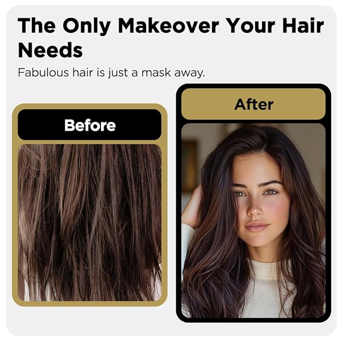 HerStyler Argan Oil Hair Mask 9.46 FL OZ and Argan Oil Hair Spray 6.76 FL OZ, Deep Conditioning Hair Mask and Anti Frizz Hair Spray Set