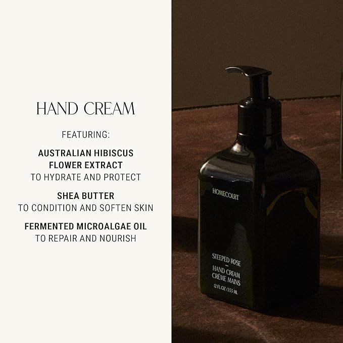 Homecourt Hand Cream, Non-Greasy Moisturizer for Hydrated, Nourished & Soft Hands, Dermatologist Tested, Clean Formula, Neroli Leaf, 12 fl oz