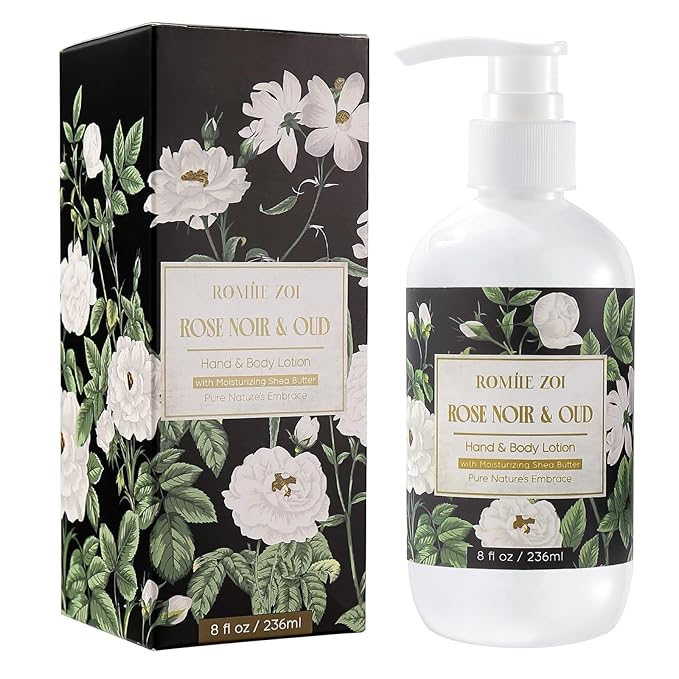 ROMIIE ZOI Daily Hand & Body Lotion with Moisturizing Shea Butter - Rose Noir & Oud - 236 ML / 8 FL OZ