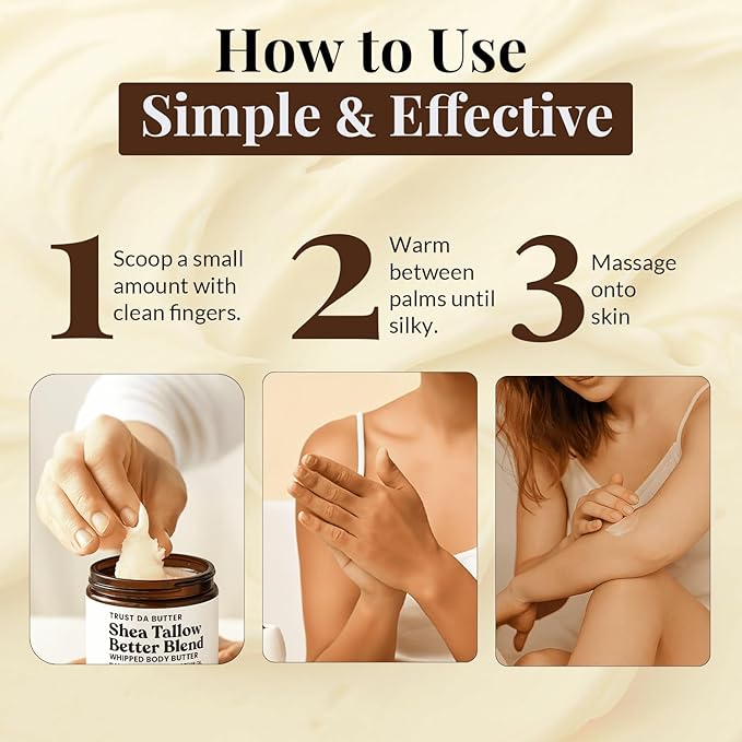 Beef Tallow for Skin – Whipped Moisturizer – 100% Grass-Fed, Organic Shea Butter, Rosehip oil & Vitamin E – Deep Eczema Relief, Face & Body, Black Cherry, 3oz – Made in USA