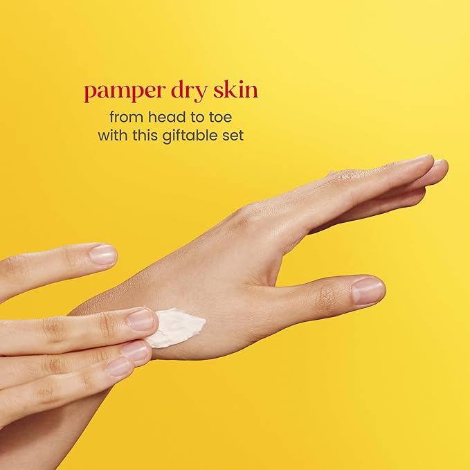 Burt's Bees Christmas Gifts - Tips and Toes Kit, 6 Travel Size Products for Stocking Stuffers - Pomegranate Moisturizing Lip Balm, 2 Hand Creams, Foot Cream, Cuticle Cream, and Hand Salve