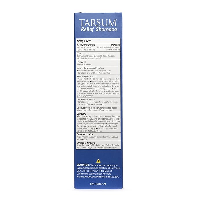 Tarsum Extra Strength Psoriasis Shampoo - Coal Tar Shampoo and Conditioner for Scalp Psoriasis, Seborrheic Dermatitis, Severe Dandruff, & Eczema - Exfoliating Relief for Flaky, & Itchy Scalp (4 oz)